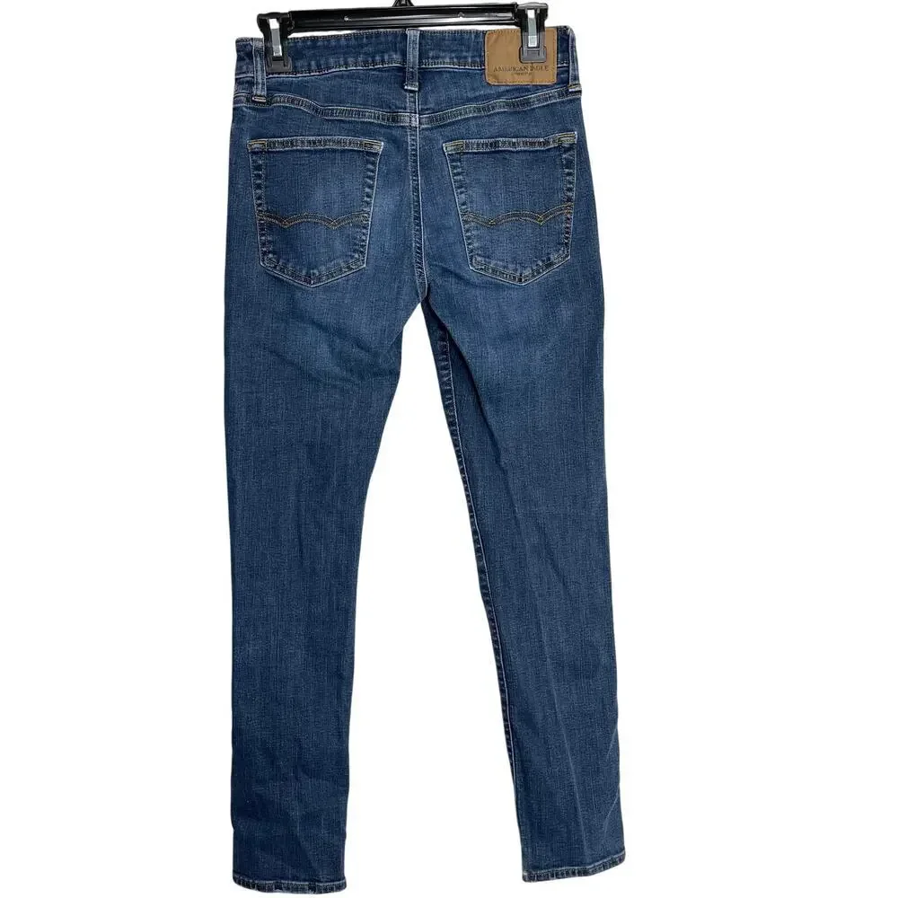 American Eagle Jeans Mens Size 28 Dark Blue Denim Slim Extreme Flex Stretchy